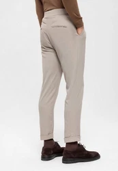 Antioch 7/8 Strandhose High Waist Pleated Casual Trousers Beige/Khaki/Braun