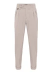 Antioch 7/8 Strandhose High Waist Pleated Casual Trousers Beige/Khaki/Braun