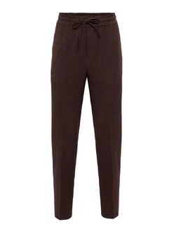 Antioch 7/8-Strandhose High Waist Relax Fit Trousers Dunkelbraun/Braun/Bordeaux/Khaki/Dunkelrot