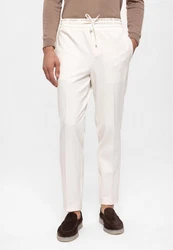 Antioch 7/8-Strandhose High Waist Relax Fit Trousers Beige/Khaki/Weiß