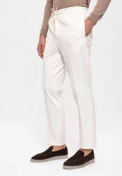 Antioch 7/8-Strandhose High Waist Relax Fit Trousers Beige/Khaki/Weiß