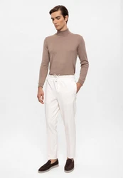 Antioch 7/8-Strandhose High Waist Relax Fit Trousers Beige/Khaki/Weiß