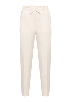 Antioch 7/8-Strandhose High Waist Relax Fit Trousers Beige/Khaki/Weiß