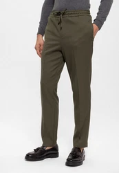 Antioch 7/8-Strandhose High Waist Relax Fit Trousers Khaki/Dunkelgrün