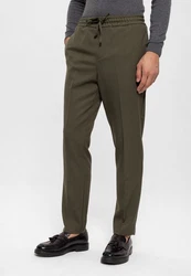 Antioch 7/8-Strandhose High Waist Relax Fit Trousers Khaki/Dunkelgrün