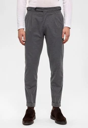 Antioch 7/8-Strandhose High Waist Pleated Trousers Dunkelgrau/Hellgrau/Grau