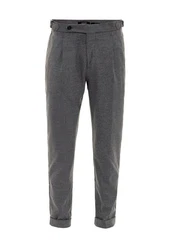 Antioch 7/8-Strandhose High Waist Pleated Trousers Dunkelgrau/Hellgrau/Grau