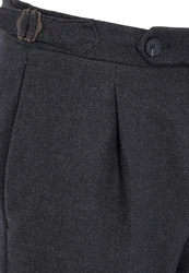 Antioch 7/8-Strandhose High Waist Pleated Trousers Dunkelgrau/Dunkelblau/Grau