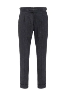 Antioch 7/8-Strandhose High Waist Pleated Trousers Dunkelgrau/Dunkelblau/Grau