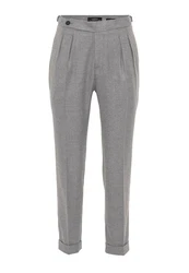 Antioch 7/8-Strandhose High Waist Pleated Trousers Grau/Hellgrau