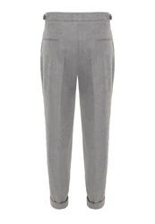 Antioch 7/8-Strandhose High Waist Pleated Trousers Grau/Hellgrau