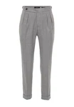Antioch 7/8-Strandhose High Waist Pleated Trousers Grau/Hellgrau
