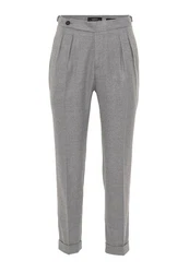 Antioch 7/8-Strandhose High Waist Pleated Trousers Grau/Hellgrau