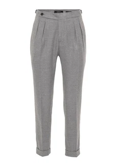 Antioch 7/8-Strandhose High Waist Pleated Trousers Grau/Hellgrau