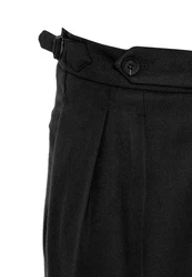 Antioch 7/8-Strandhose High Waist Pleated Trousers Schwarz