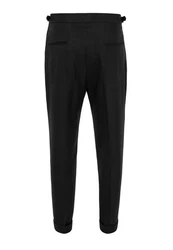 Antioch 7/8-Strandhose High Waist Pleated Trousers Schwarz