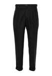 Antioch 7/8-Strandhose High Waist Pleated Trousers Schwarz