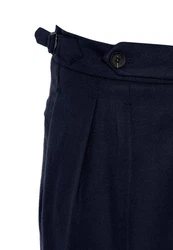 Antioch 7/8-Strandhose High Waist Pleated Trousers Dunkelblau/Blau