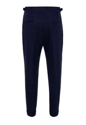 Antioch 7/8-Strandhose High Waist Pleated Trousers Dunkelblau/Blau