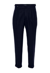 Antioch 7/8-Strandhose High Waist Pleated Trousers Dunkelblau/Blau