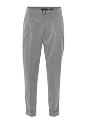 Antioch 7/8-Strandhose High Waist Pleated Trousers Grau/Hellgrau