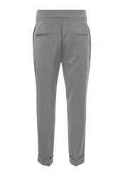 Antioch 7/8-Strandhose High Waist Pleated Trousers Grau/Hellgrau
