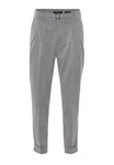 Antioch 7/8-Strandhose High Waist Pleated Trousers Grau/Hellgrau