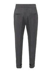 Antioch 7/8-Strandhose High Waist Pleated Trousers Dunkelgrau/Grau/Hellgrau