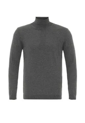 Antioch Sweatshirt Turtleneck Dunkelgrau/Grau/Hellgrau