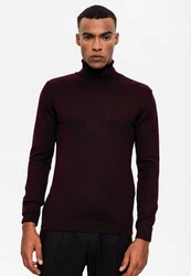 Antioch Sweatshirt Turtleneck Dunkelbraun/Schwarz/Dunkelrot/Braun/Bordeaux