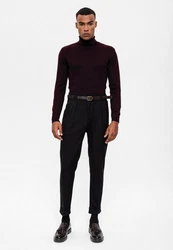 Antioch Sweatshirt Turtleneck Dunkelbraun/Schwarz/Dunkelrot/Braun/Bordeaux