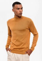 Antioch Sweatshirt Turtleneck Braun/Gelb/Orange