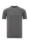 Antioch Poloshirt Mock Turtleneck Kurzarm Dunkelgrau/Hellgrau/Grau