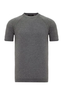 Antioch Poloshirt Mock Turtleneck Kurzarm Dunkelgrau/Hellgrau/Grau Antioch Poloshirt Mock Turtleneck Kurzarm Dunkelgrau/Hellgrau/Grau
