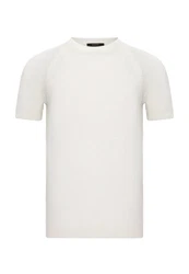 Antioch Poloshirt Mock Turtleneck Kurzarm Weiß/Creme/Khaki/Grau