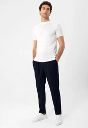 Antioch Poloshirt Mock Turtleneck Kurzarm Weiß/Creme/Khaki/Grau