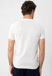 Antioch Poloshirt Mock Turtleneck Kurzarm Weiß/Creme/Khaki/Grau