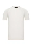 Antioch Poloshirt Mock Turtleneck Kurzarm Weiß/Creme/Khaki/Grau