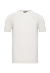 Antioch Poloshirt Mock Turtleneck Kurzarm Weiß/Creme/Khaki/Grau