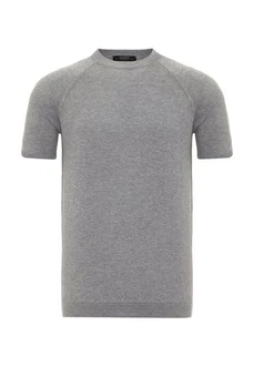 Antioch Poloshirt Mock Turtleneck Kurzarm Grau/Dunkelgrau Antioch Poloshirt Mock Turtleneck Kurzarm Grau/Dunkelgrau