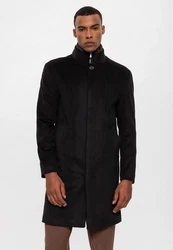Antioch Wintermantel Stand Collar Schwarz