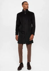 Antioch Wintermantel Stand Collar Schwarz