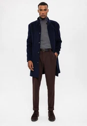 Antioch Wintermantel Stand Collar Dunkelblau