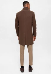 Antioch Wintermantel Stand Collar Braun/Khaki/Dunkelbraun/Grau