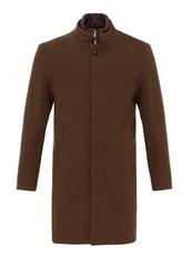 Antioch Wintermantel Stand Collar Braun/Khaki/Dunkelbraun/Grau
