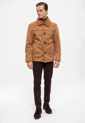Antioch Winterjacke Faux Fur Collar Suede Coat 