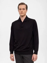Antioch Sweatshirt Turndown Collar Schwarz
