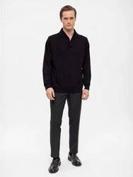Antioch Sweatshirt Turndown Collar Schwarz