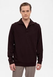 Antioch Sweatshirt Turndown Collar Dunkelrot/Bordeaux/Braun/Lila/Dunkelbraun
