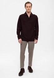 Antioch Sweatshirt Turndown Collar Dunkelrot/Bordeaux/Braun/Lila/Dunkelbraun